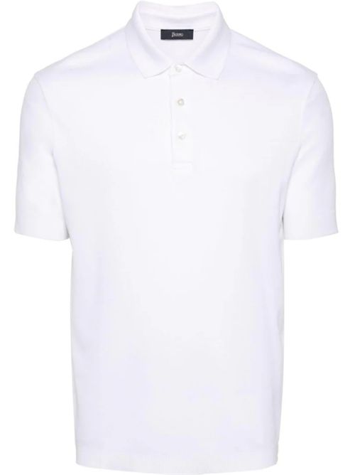 KNITTED POLO SHIRT HERNO | JPL00125U.520591000 Bianco
